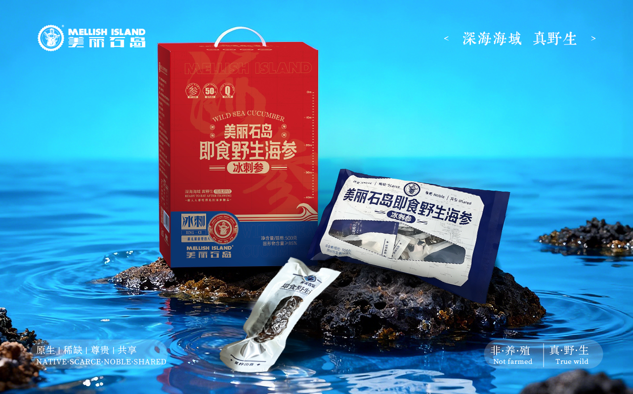 美丽石岛即食野生海参冰刺参